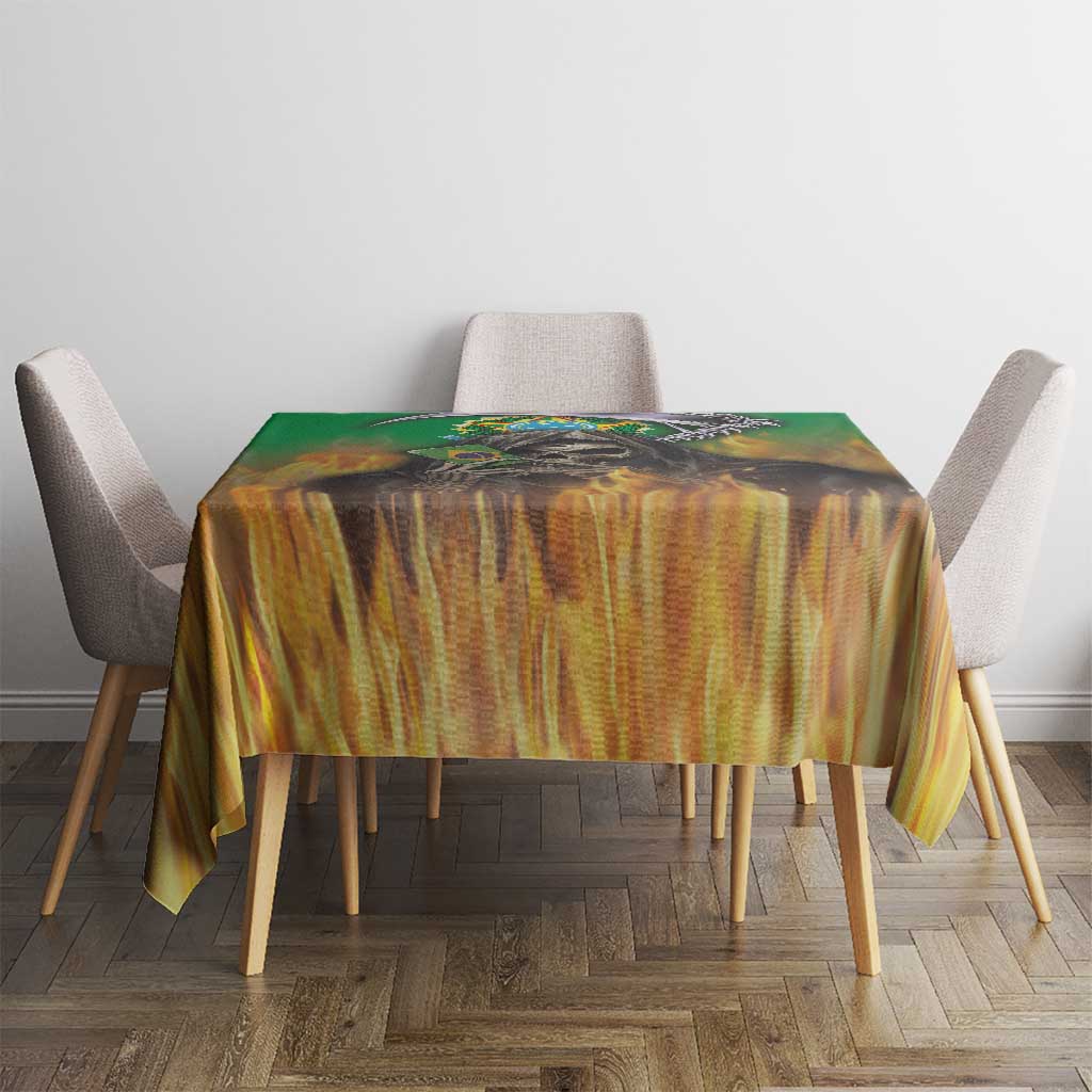 Brazil Hoodie Tablecloth Brazil Reaper Skull Fire - Wonder Print Shop