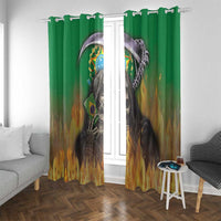Brazil Hoodie Window Curtain Brazil Reaper Skull Fire - Wonder Print Shop