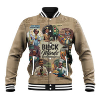 The Black Minds Behind Progress Baseball Jacket Africa Black Invention - Wonder Print Shop