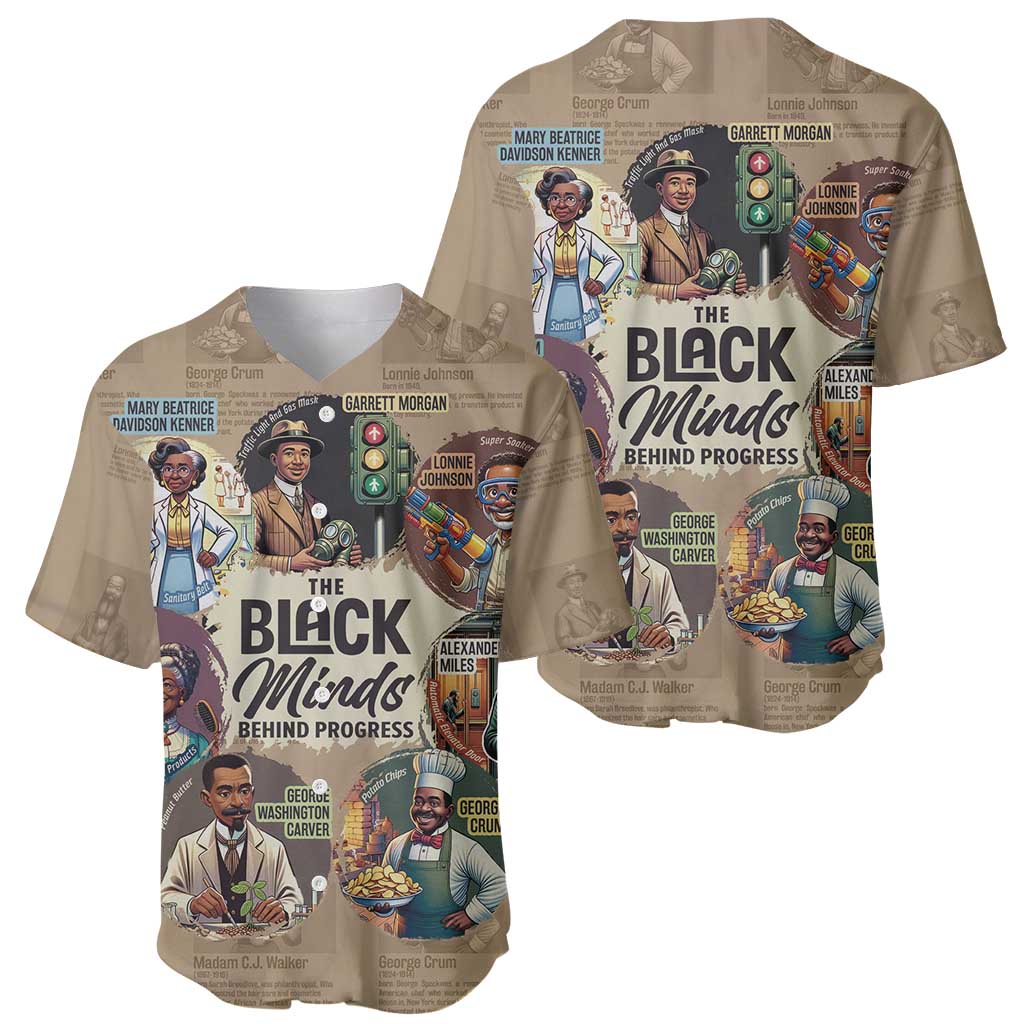 The Black Minds Behind Progress Baseball Jersey Africa Black Invention - Wonder Print Shop