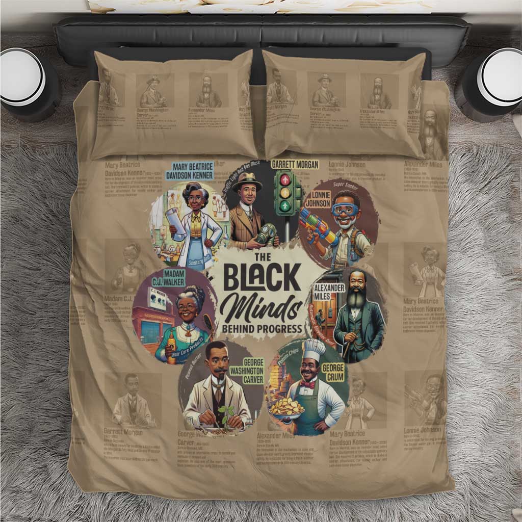 The Black Minds Behind Progress Bedding Set Africa Black Invention - Wonder Print Shop