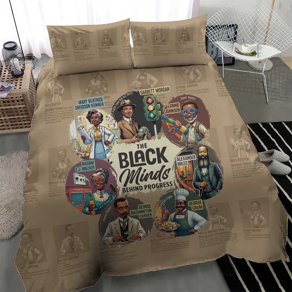 The Black Minds Behind Progress Bedding Set Africa Black Invention - Wonder Print Shop