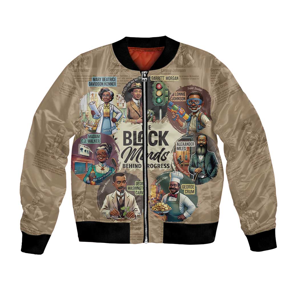 The Black Minds Behind Progress Bomber Jacket Africa Black Invention - Wonder Print Shop