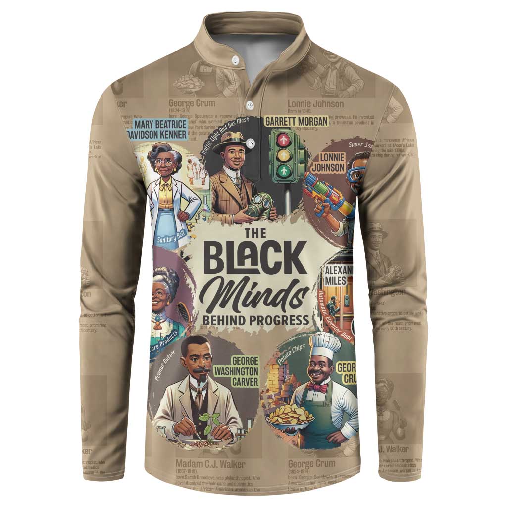 The Black Minds Behind Progress Button Sweatshirt Africa Black Invention - Wonder Print Shop