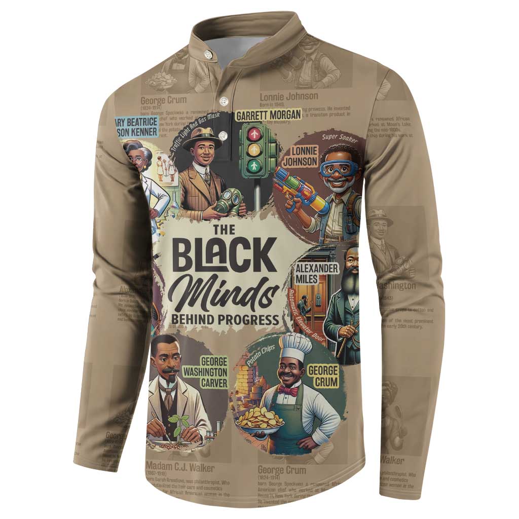 The Black Minds Behind Progress Button Sweatshirt Africa Black Invention - Wonder Print Shop