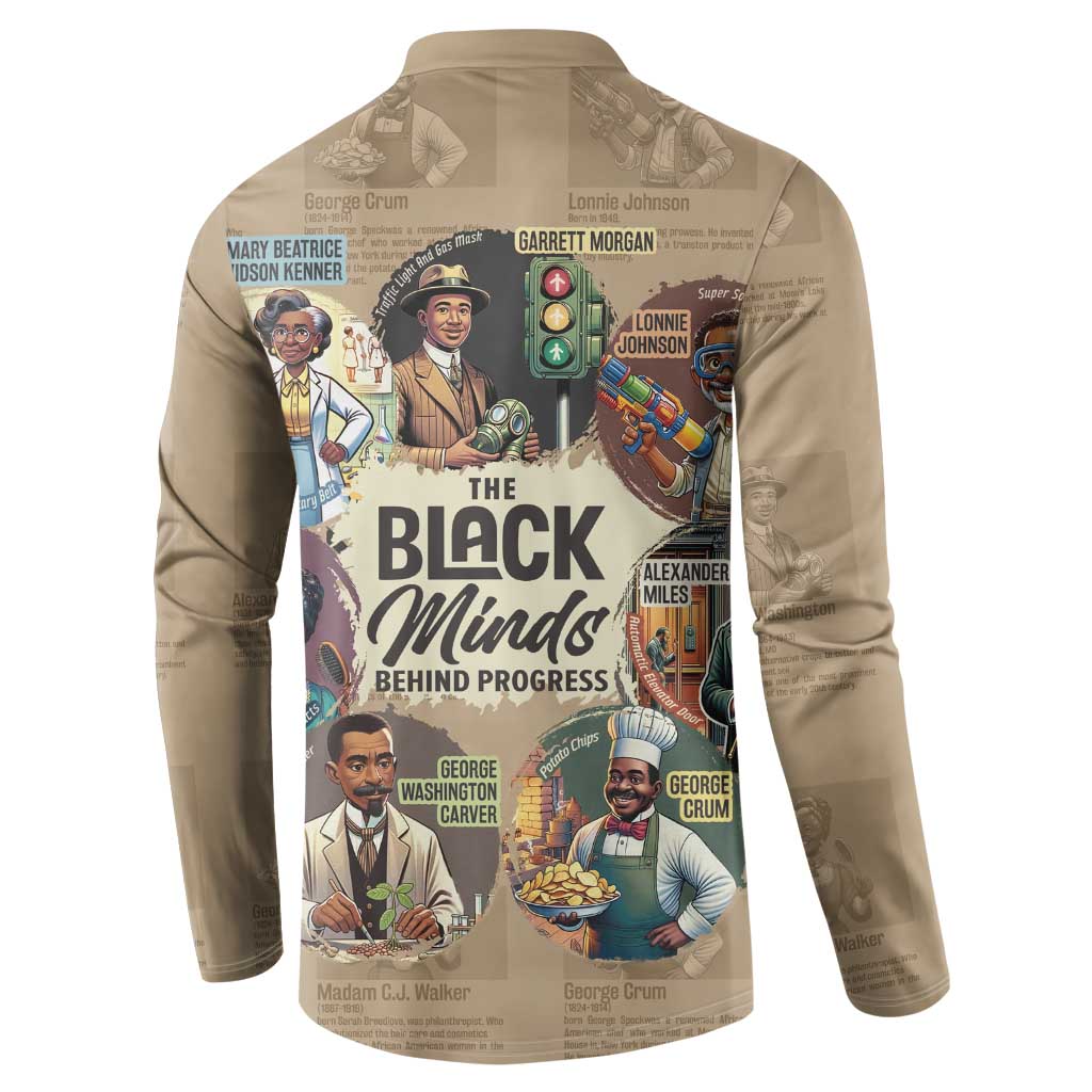 The Black Minds Behind Progress Button Sweatshirt Africa Black Invention - Wonder Print Shop