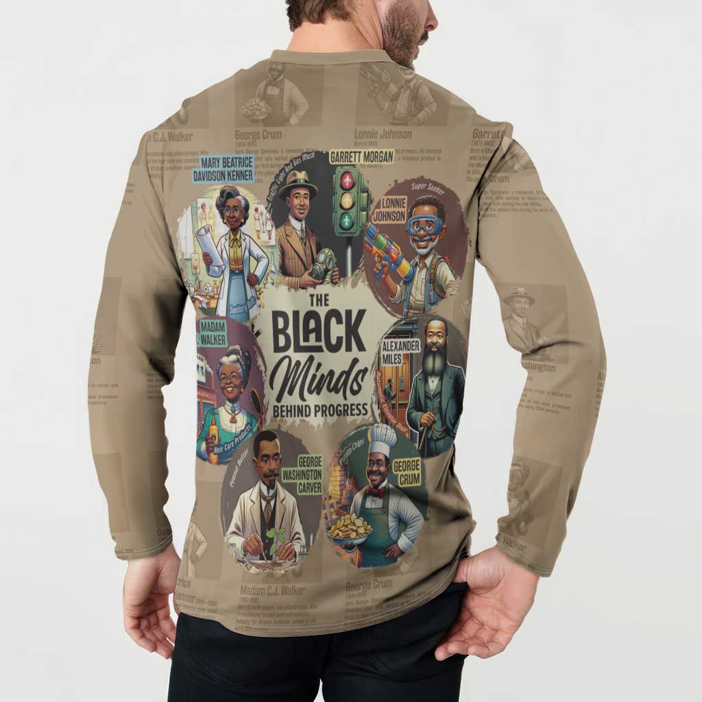 The Black Minds Behind Progress Button Sweatshirt Africa Black Invention - Wonder Print Shop