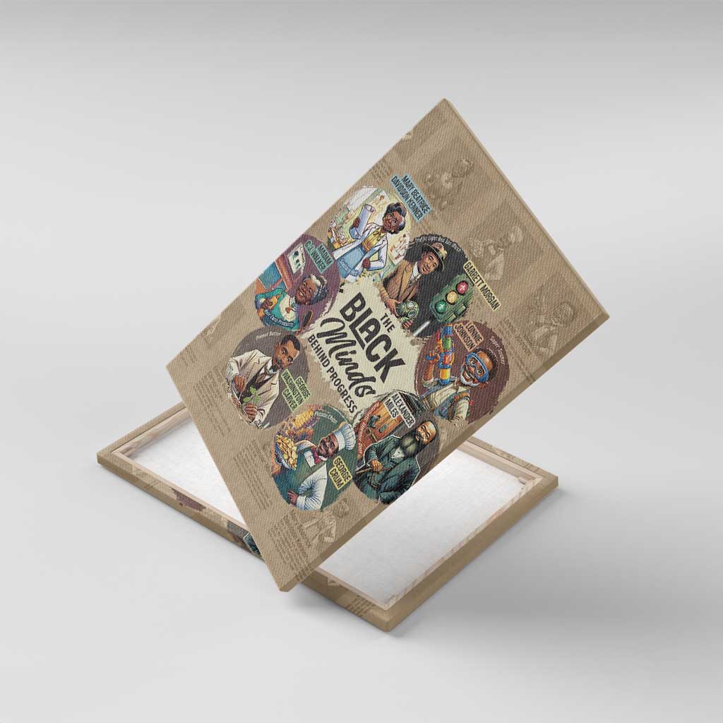 The Black Minds Behind Progress Canvas Wall Art Africa Black Invention - Wonder Print Shop