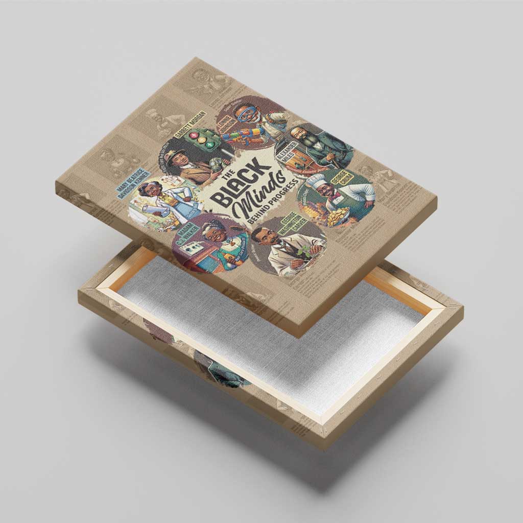 The Black Minds Behind Progress Canvas Wall Art Africa Black Invention - Wonder Print Shop