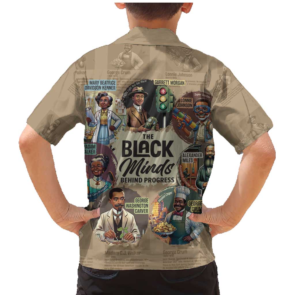 The Black Minds Behind Progress Family Matching Mermaid Dress and Hawaiian Shirt Africa Black Invention - Wonder Print Shop