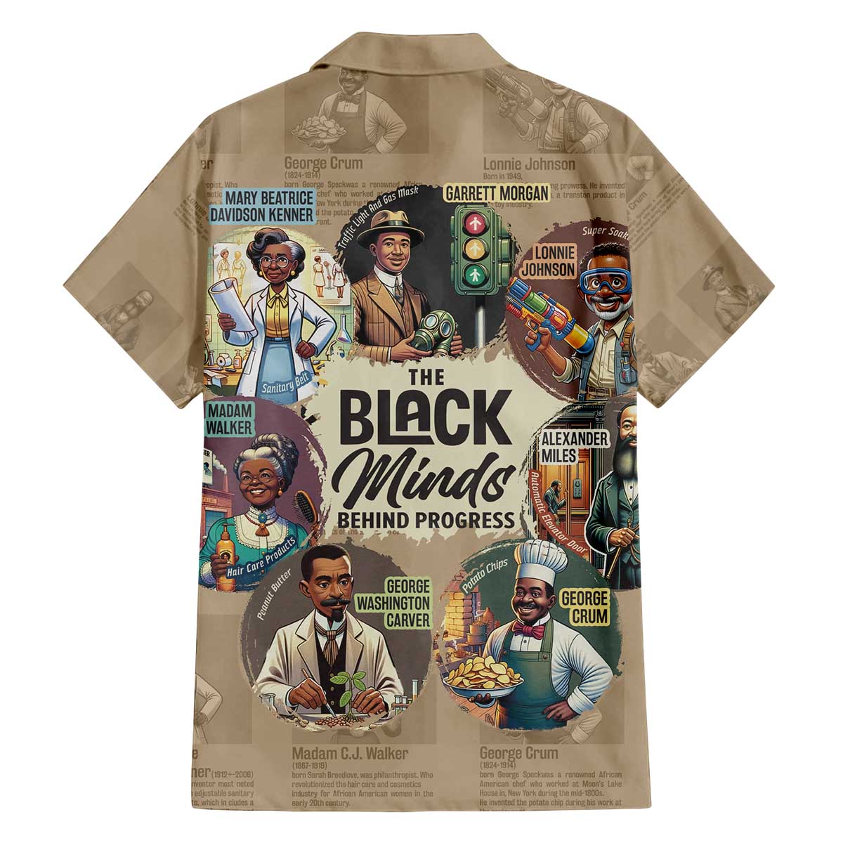 The Black Minds Behind Progress Family Matching Off The Shoulder Long Sleeve Dress and Hawaiian Shirt Africa Black Invention - Wonder Print Shop