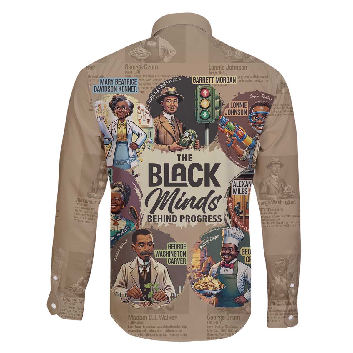 The Black Minds Behind Progress Family Matching Off The Shoulder Long Sleeve Dress and Hawaiian Shirt Africa Black Invention - Wonder Print Shop