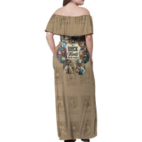 The Black Minds Behind Progress Family Matching Off Shoulder Maxi Dress and Hawaiian Shirt Africa Black Invention - Wonder Print Shop