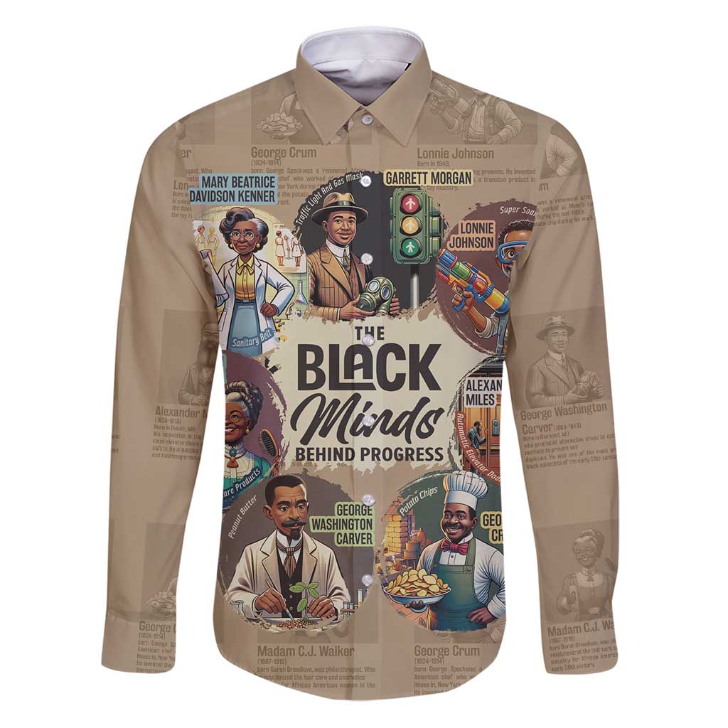 The Black Minds Behind Progress Family Matching Puletasi and Hawaiian Shirt Africa Black Invention - Wonder Print Shop