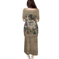 The Black Minds Behind Progress Family Matching Puletasi and Hawaiian Shirt Africa Black Invention - Wonder Print Shop