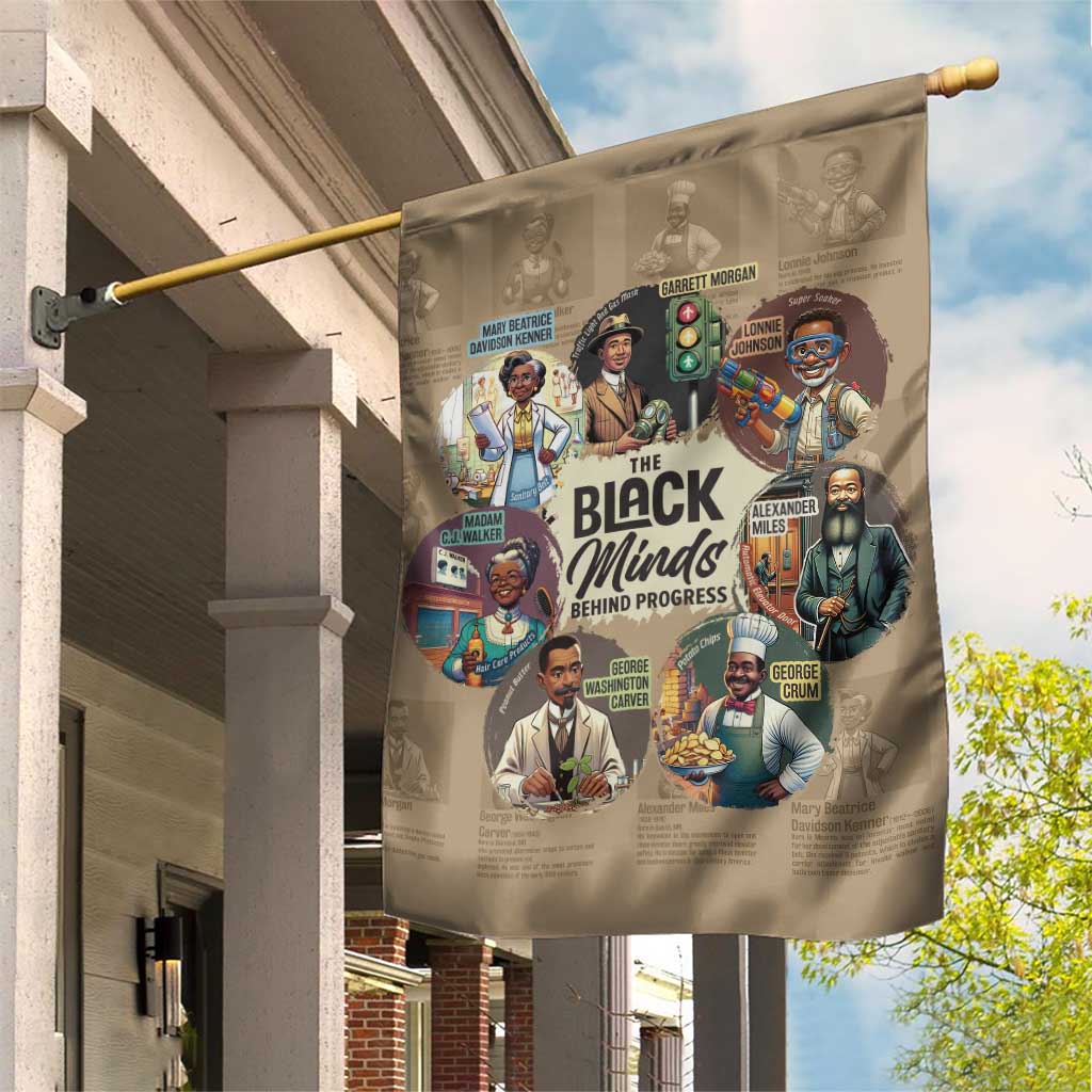 The Black Minds Behind Progress Garden Flag Africa Black Invention - Wonder Print Shop