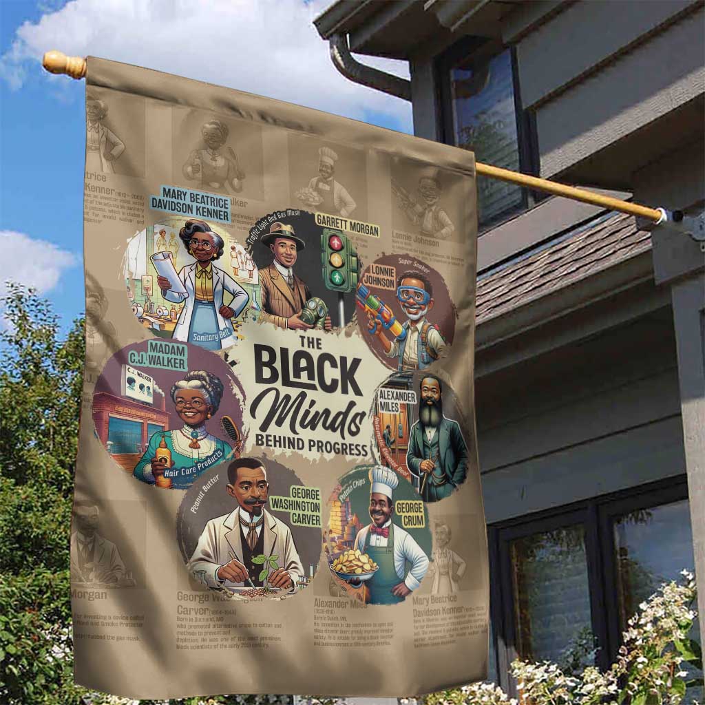 The Black Minds Behind Progress Garden Flag Africa Black Invention - Wonder Print Shop