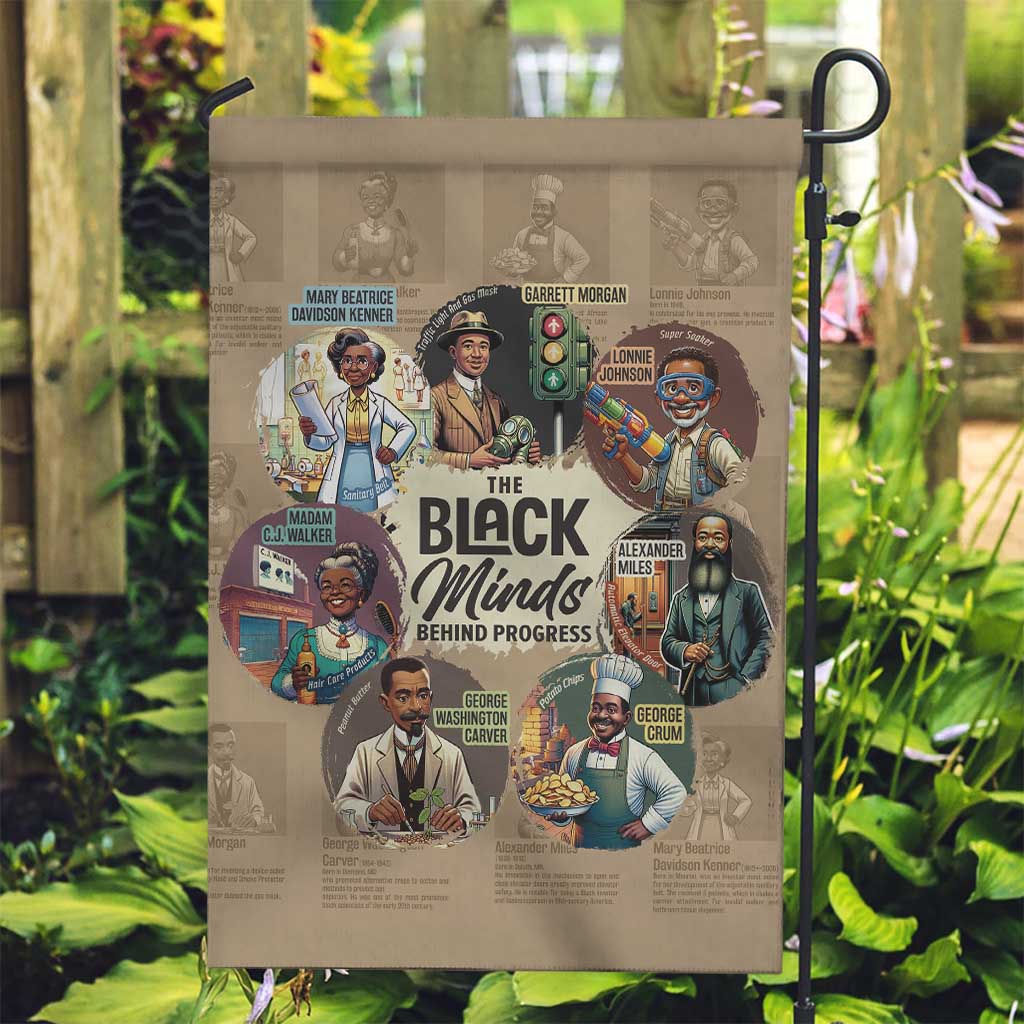 The Black Minds Behind Progress Garden Flag Africa Black Invention - Wonder Print Shop