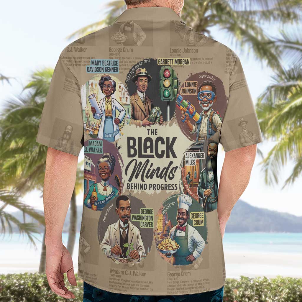 The Black Minds Behind Progress Hawaiian Shirt Africa Black Invention - Wonder Print Shop