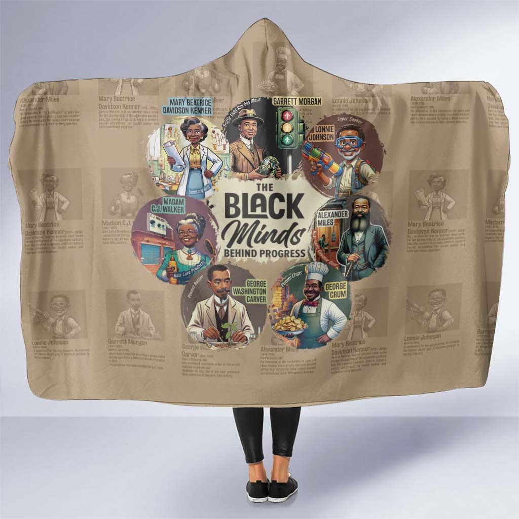 The Black Minds Behind Progress Hooded Blanket Africa Black Invention