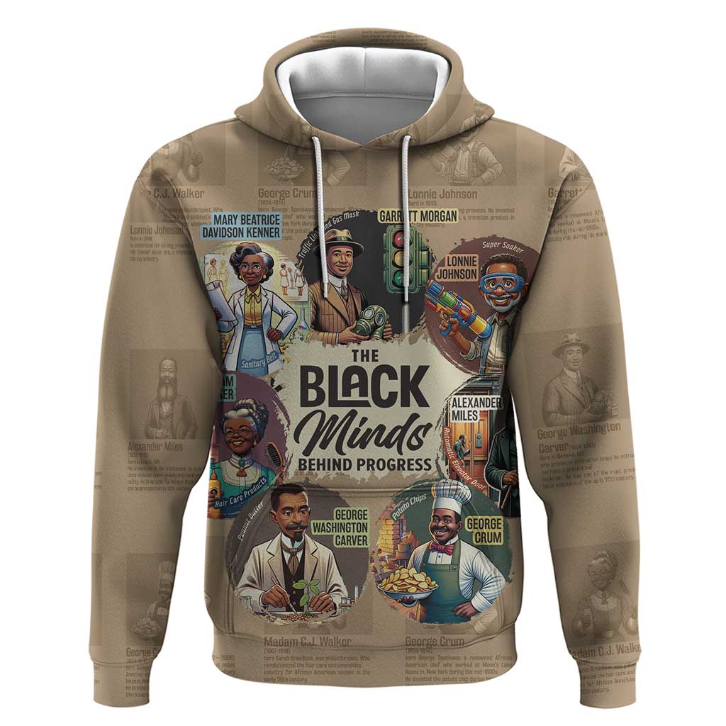 The Black Minds Behind Progress Hoodie Africa Black Invention - Wonder Print Shop