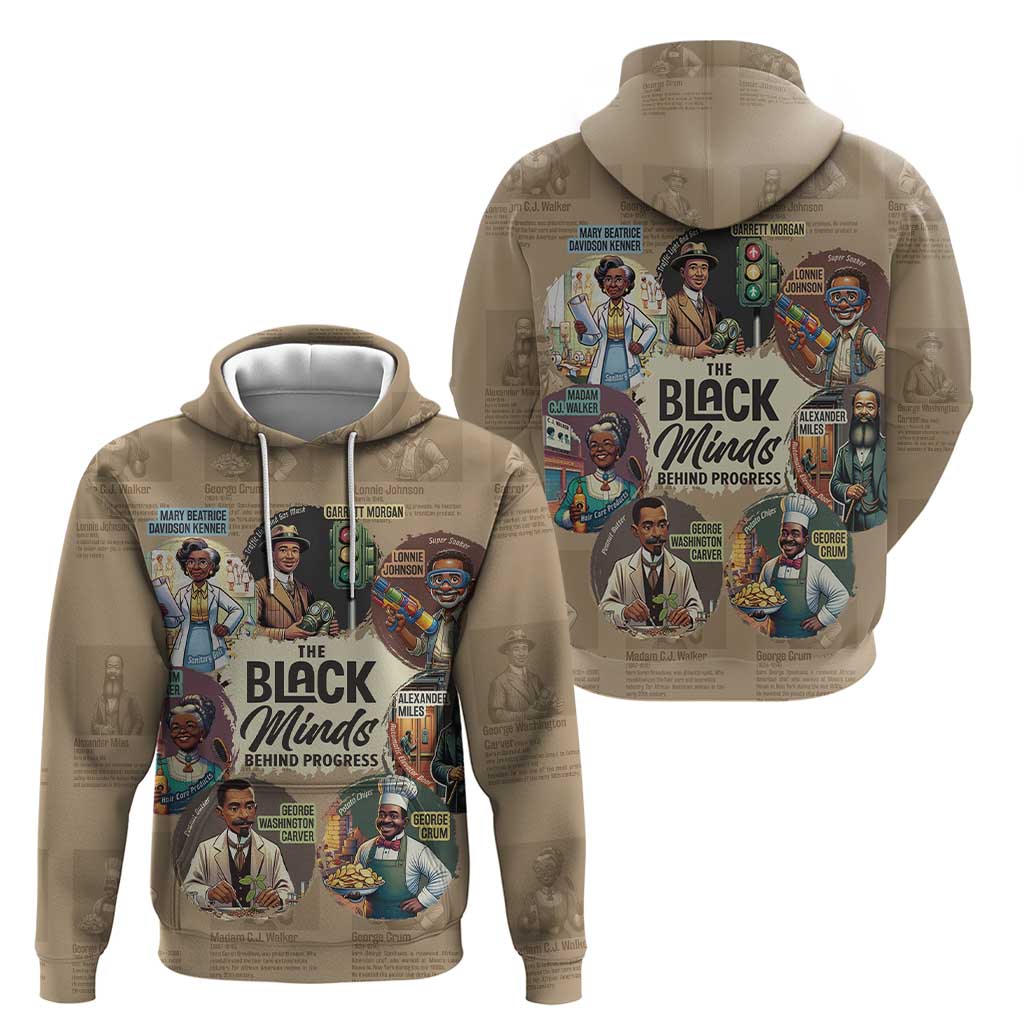 The Black Minds Behind Progress Hoodie Africa Black Invention - Wonder Print Shop