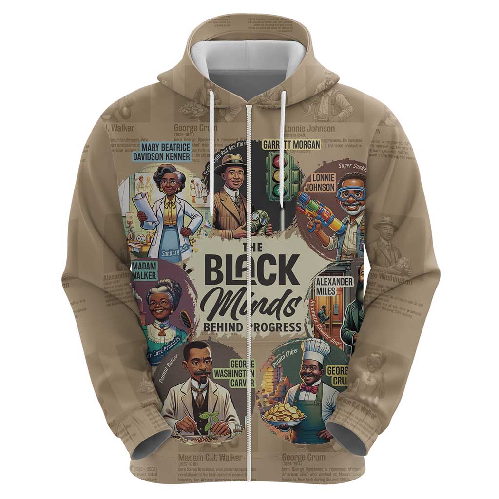 The Black Minds Behind Progress Hoodie Africa Black Invention - Wonder Print Shop