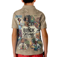 The Black Minds Behind Progress Kid Polo Shirt Africa Black Invention - Wonder Print Shop