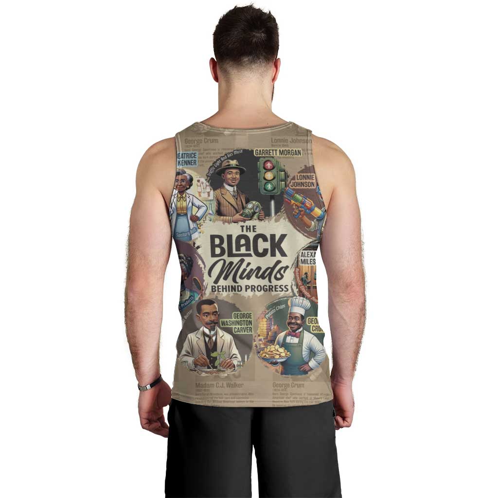 The Black Minds Behind Progress Men Tank Top Africa Black Invention - Wonder Print Shop