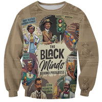 The Black Minds Behind Progress Sweatshirt Africa Black Invention - Wonder Print Shop