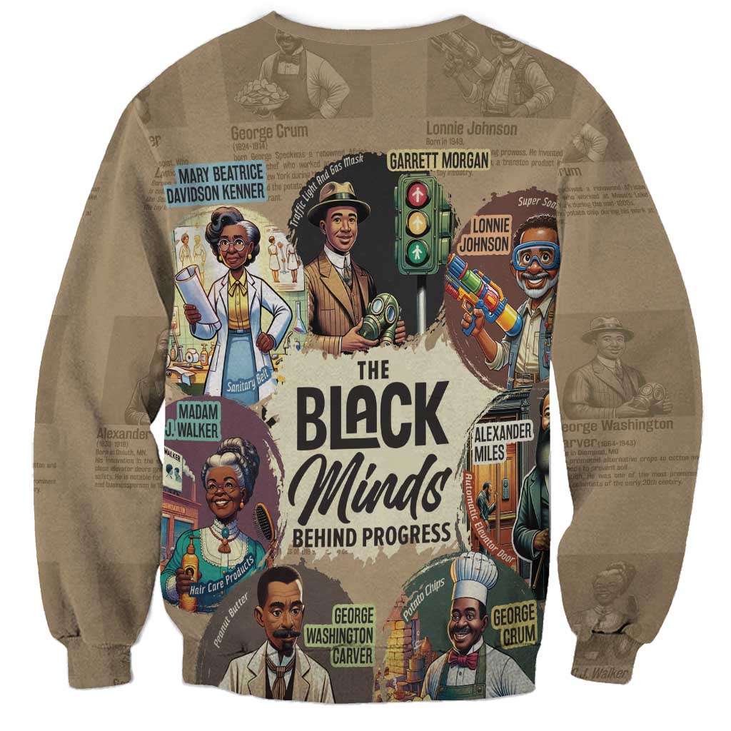 The Black Minds Behind Progress Sweatshirt Africa Black Invention - Wonder Print Shop