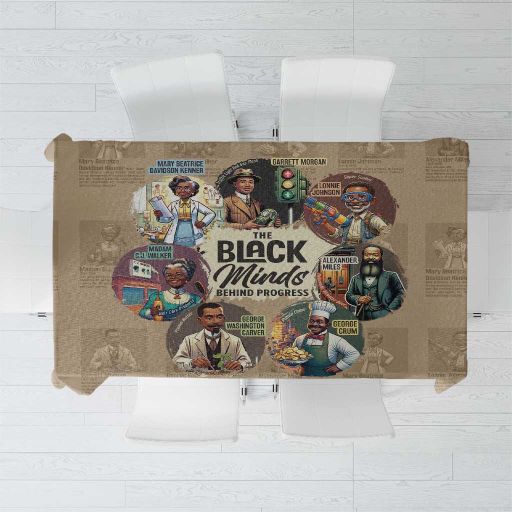 The Black Minds Behind Progress Tablecloth Africa Black Invention - Wonder Print Shop