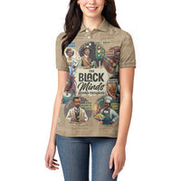 The Black Minds Behind Progress Women Polo Shirt Africa Black Invention - Wonder Print Shop