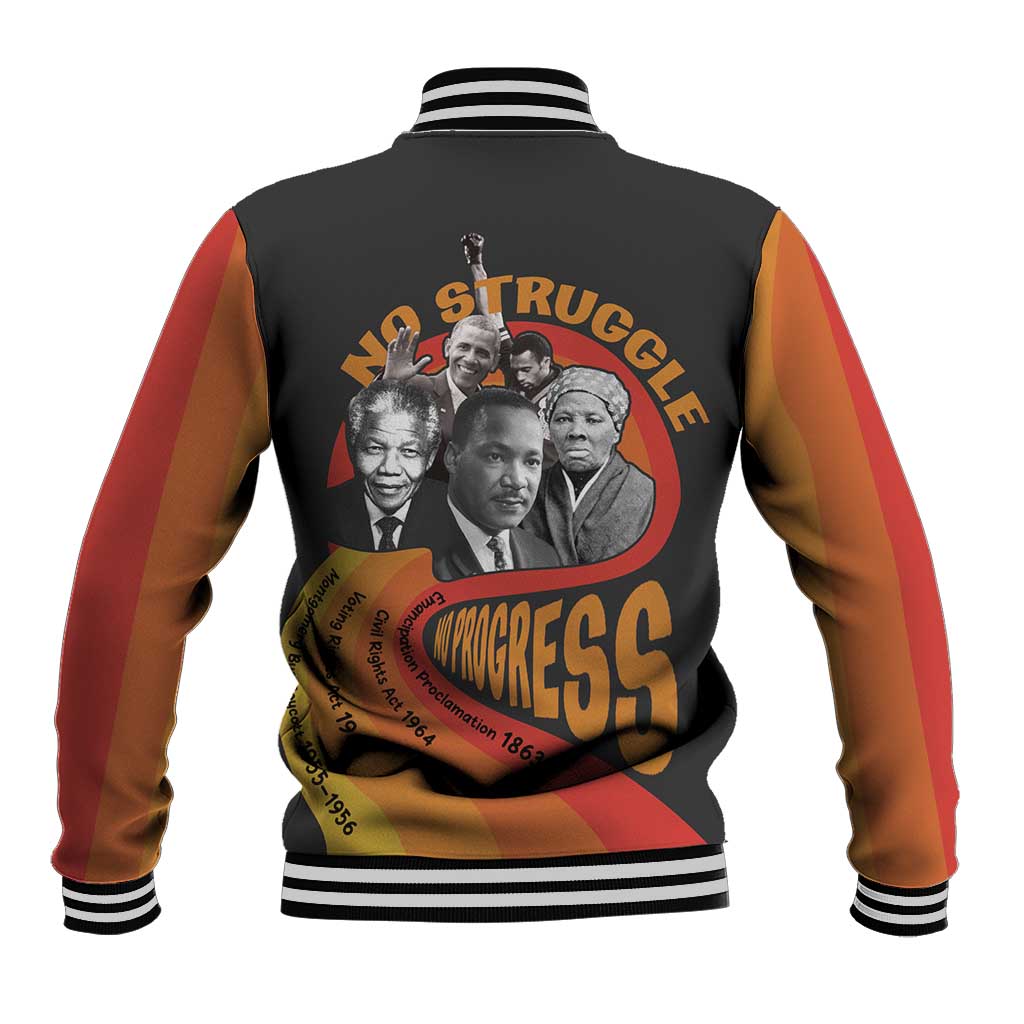 No Struggle No Progress Baseball Jacket Civil Rights Leaders - Wonder Print Shop