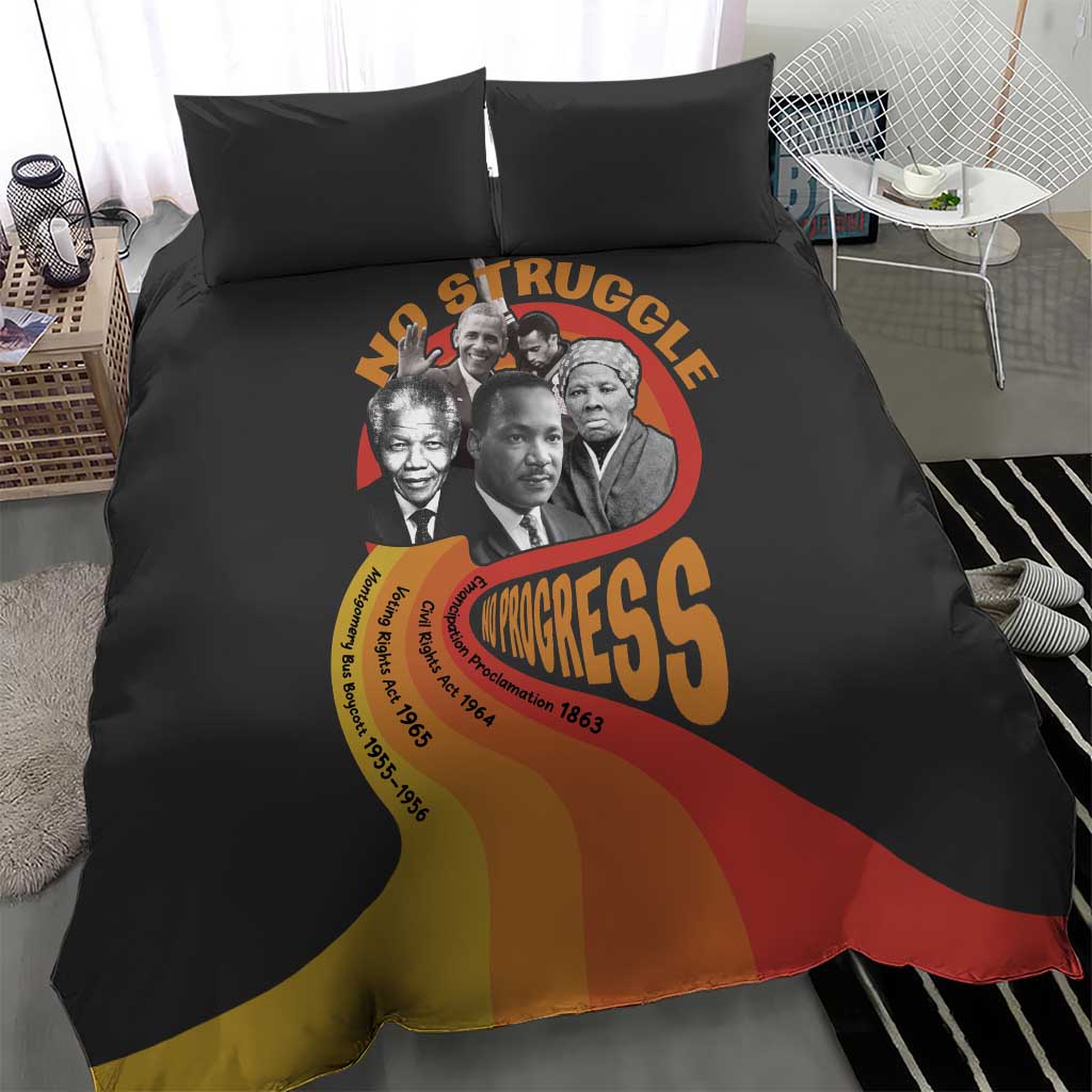 No Struggle No Progress Bedding Set Civil Rights Leaders - Wonder Print Shop