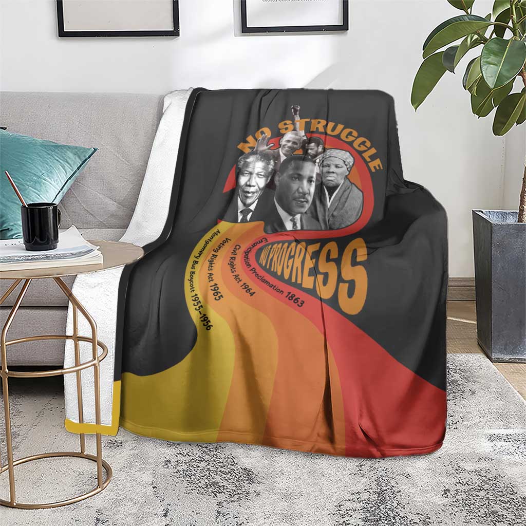 No Struggle No Progress Blanket Civil Rights Leaders