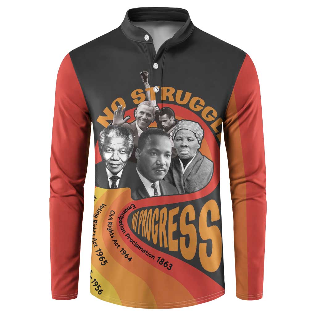 No Struggle No Progress Button Sweatshirt Civil Rights Leaders - Wonder Print Shop