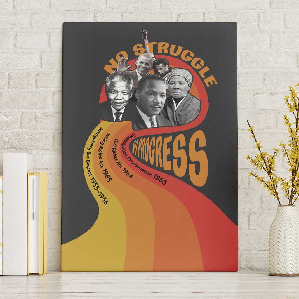 No Struggle No Progress Canvas Wall Art Civil Rights Leaders - Wonder Print Shop