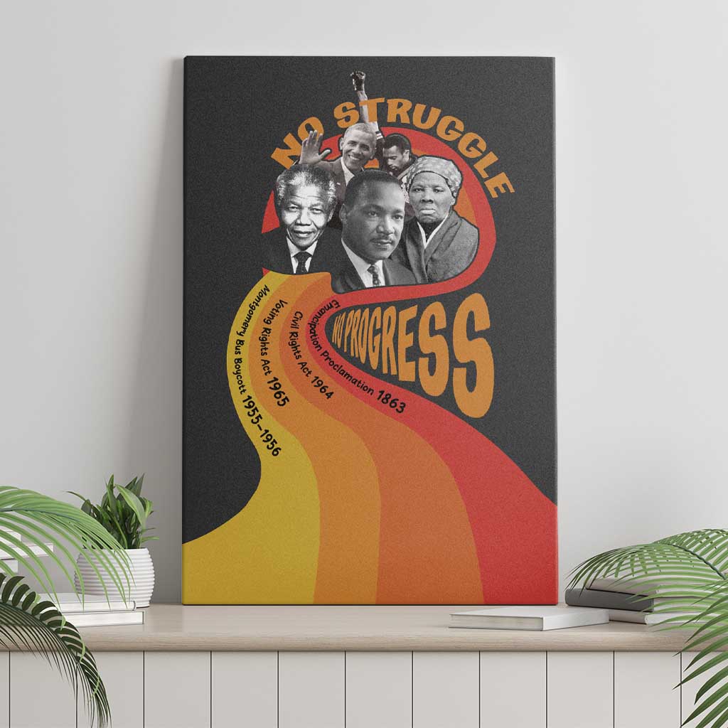 No Struggle No Progress Canvas Wall Art Civil Rights Leaders - Wonder Print Shop