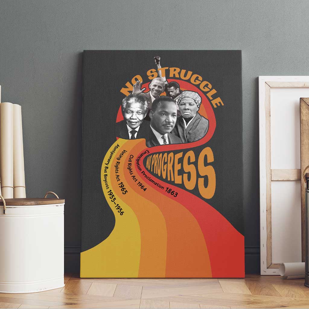 No Struggle No Progress Canvas Wall Art Civil Rights Leaders - Wonder Print Shop