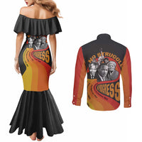 No Struggle No Progress Couples Matching Mermaid Dress and Long Sleeve Button Shirt Civil Rights Leaders