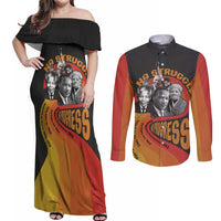 No Struggle No Progress Couples Matching Off Shoulder Maxi Dress and Long Sleeve Button Shirt Civil Rights Leaders - Wonder Print Shop