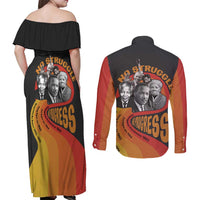 No Struggle No Progress Couples Matching Off Shoulder Maxi Dress and Long Sleeve Button Shirt Civil Rights Leaders - Wonder Print Shop