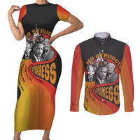 No Struggle No Progress Couples Matching Short Sleeve Bodycon Dress and Long Sleeve Button Shirt Civil Rights Leaders - Wonder Print Shop