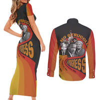 No Struggle No Progress Couples Matching Short Sleeve Bodycon Dress and Long Sleeve Button Shirt Civil Rights Leaders - Wonder Print Shop