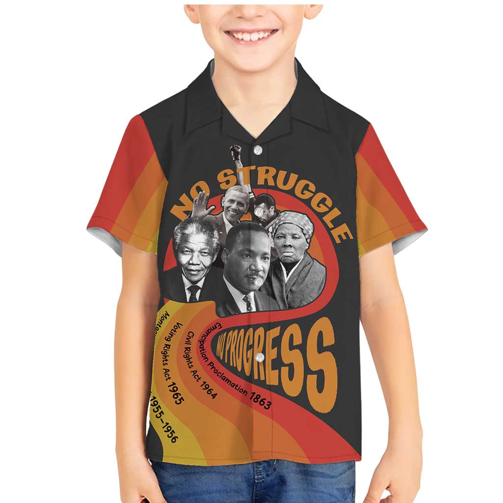 No Struggle No Progress Family Matching Mermaid Dress and Hawaiian Shirt Civil Rights Leaders - Wonder Print Shop