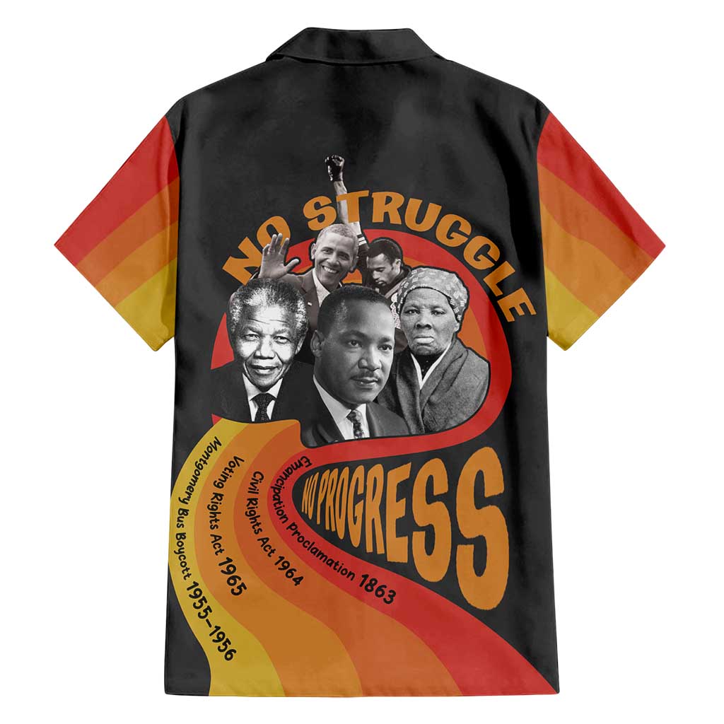 No Struggle No Progress Family Matching Off Shoulder Short Dress and Hawaiian Shirt Civil Rights Leaders - Wonder Print Shop