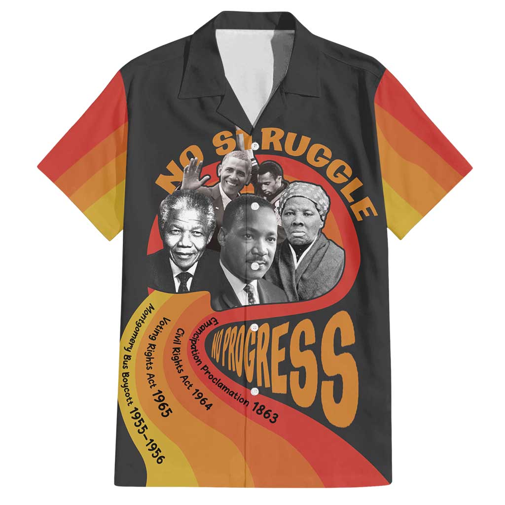 No Struggle No Progress Family Matching Summer Maxi Dress and Hawaiian Shirt Civil Rights Leaders - Wonder Print Shop