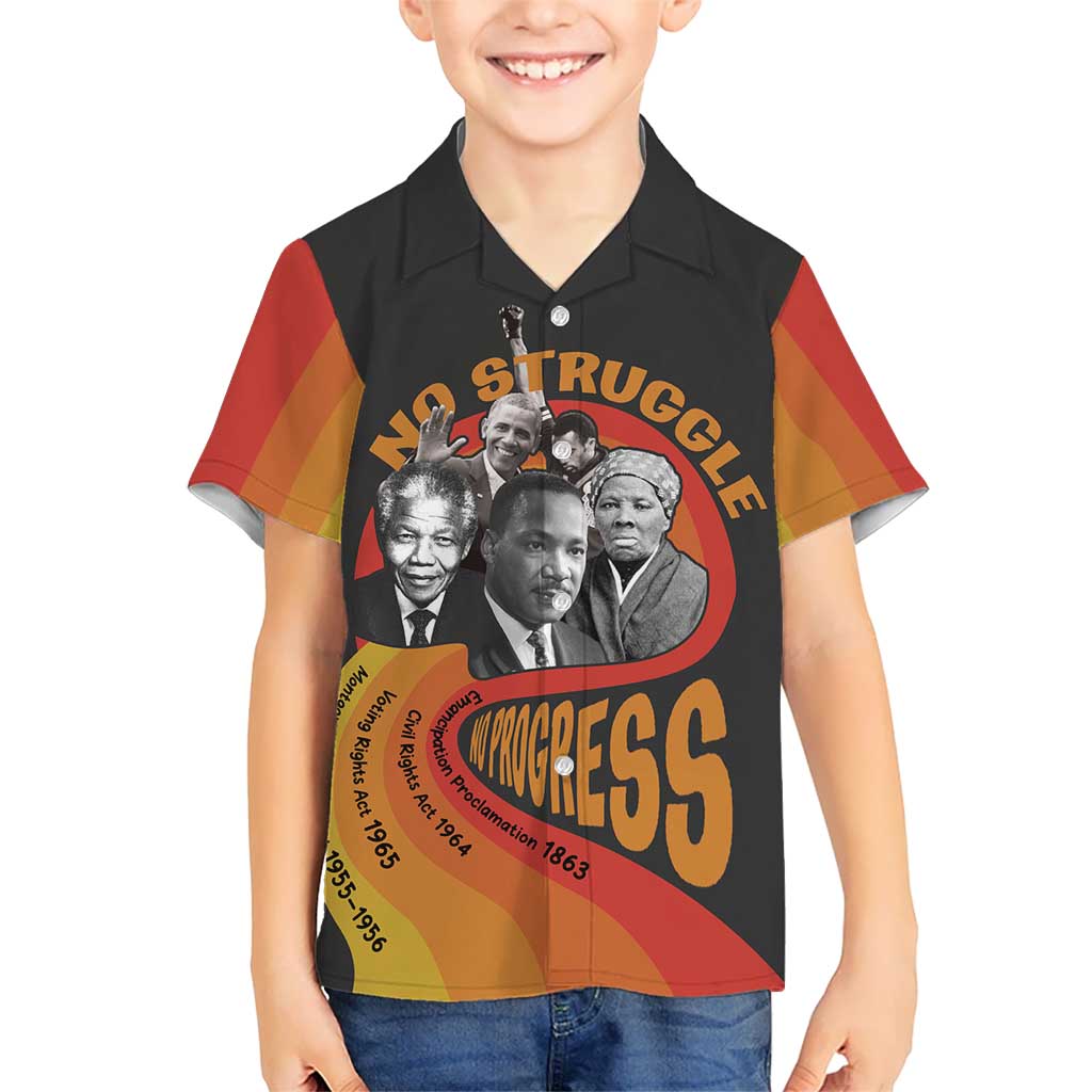 No Struggle No Progress Kid Hawaiian Shirt Civil Rights Leaders - Wonder Print Shop