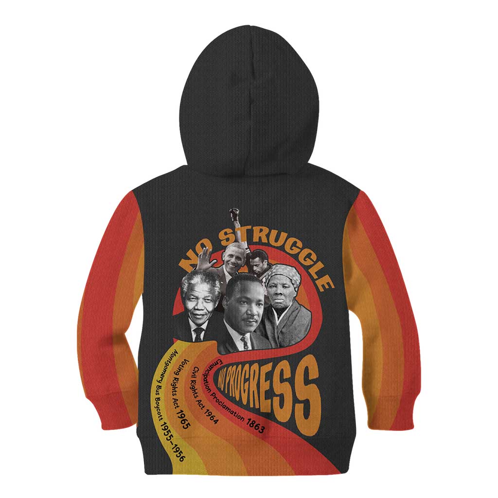 No Struggle No Progress Kid Hoodie Civil Rights Leaders - Wonder Print Shop